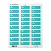 Charmante Sakura in Turquoise retour adres label (Full Sheet)