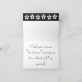 Charmante Sakura in zwart bedankkaart (Binnen)