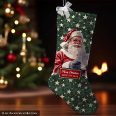 Charmante Santa Claus Stocking Gepersonaliseerde K Grote Kerstsok