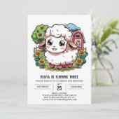  Charmante Schaap Digitale Verjaardag Kaart (Staand voorkant)