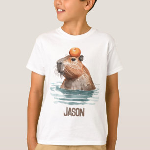 Charmante Schattigee Capybara met Oranje en Kinder T-shirt