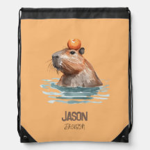 Charmante Schattigee Capybara met Oranje en Kinder