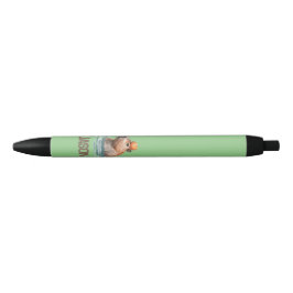 Charmante Schattigee Capybara met Oranje en Kinder Zwarte Inkt Pen