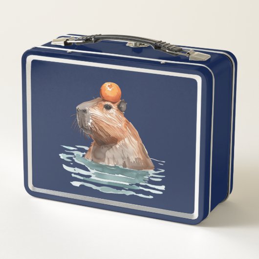 Charmante Schattigee Capybara met Sinaasappel (Achterkant)