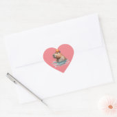 Charmante Schattigee Capybara met Sinaasappel Hart Sticker (Envelop)