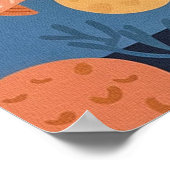 Charmante Schattigee kleine kitten tussen sterren  Poster (Hoek)