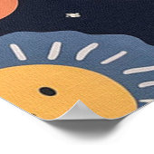 Charmante Schattigee kleine kitten tussen sterren  Poster (Hoek)