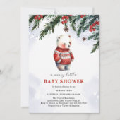 Charmante Schattigee Pinguïn Winter Christmas Baby Kaart (Voorkant)