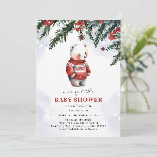 Charmante Schattigee Pinguïn Winter Christmas Baby Kaart (Staand voorkant)