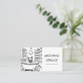 Charmante schetshond in een spa-omgeving Huisdier Visitekaartje (Staand voorkant)