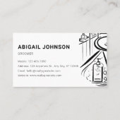 Charmante schetshond in een spa-omgeving Huisdier Visitekaartje (Achterkant)