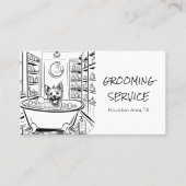 Charmante schetshond in een spa-omgeving Huisdier Visitekaartje (Voorkant)