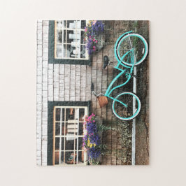 Charmante schilderachtige Cape Cod Blauwe Fietsblo Legpuzzel