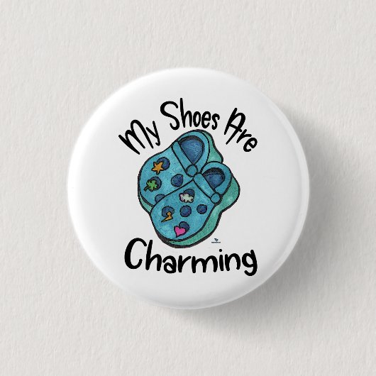 Charmante Schoenen Collectible Cartoon Goofy Gezeg Ronde Button 3,2 Cm (Voorkant)