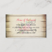 Charmante schuur Hout Schaar en Rozen Haarstylist Visitekaartje (Achterkant)