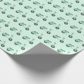 Charmante scooterparade cadeaupapier (Hoek)