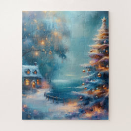 Charmante Seaside Cottage op eerste kerstdag Legpuzzel