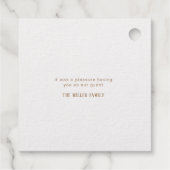 Charmante sjabloon bloemrijke elegante script foli bedankjes labels (Achterkant)