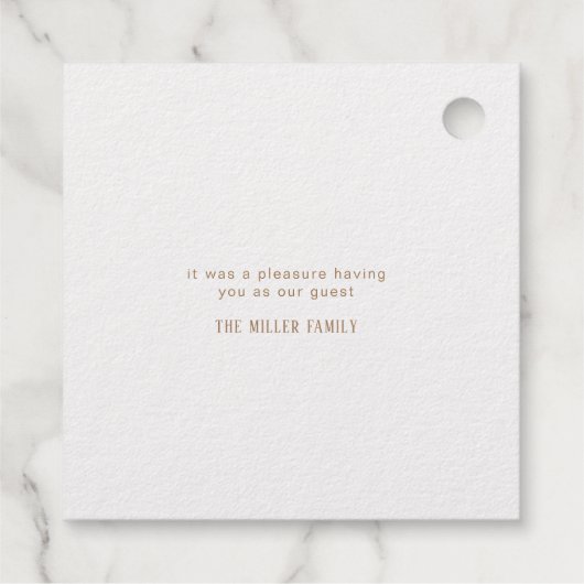 Charmante sjabloon bloemrijke elegante script foli bedankjes labels (Achterkant)