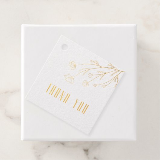 Charmante sjabloon bloemrijke elegante script foli bedankjes labels (Met doos)