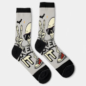Charmante Skeleton Halloween Sokken – Leuk & Uniek (Rechts)