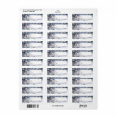 Charmante Sneeuwman Waterverf Winter Forest Gift Etiket (Full Sheet)