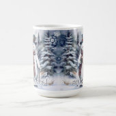 Charmante sneeuwman Waterverf winterbos Koffiemok (Center)