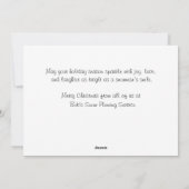 Charmante sneeuwpoppen met Glitter & Gingerbread A Feestdagenkaart (Achterkant)