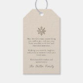 Charmante sneeuwvlok vakantie cadeau Label Cadeaulabel (Voorkant)