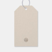 Charmante sneeuwvlok vakantie cadeau Label Cadeaulabel (Achterkant)