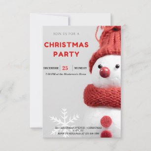 Charmante Snowman Kerstfeest Uitnodigingen