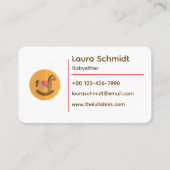 Charmante speelse moderne babysit zacht aards visitekaartje (Voorkant)