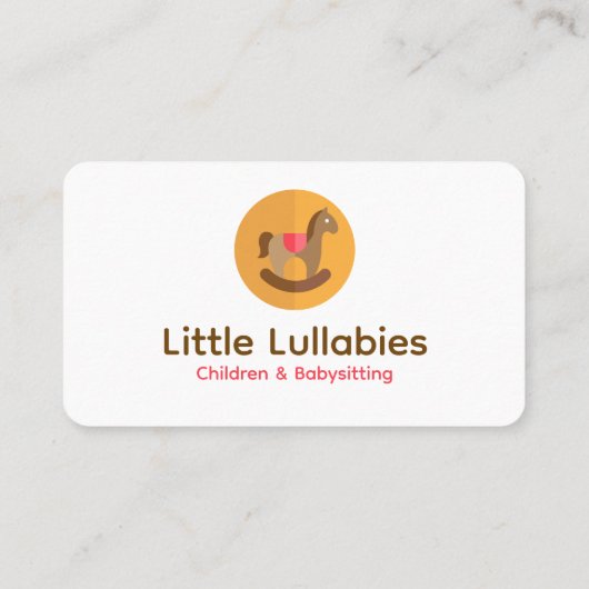 Charmante speelse moderne babysit zacht aards visitekaartje