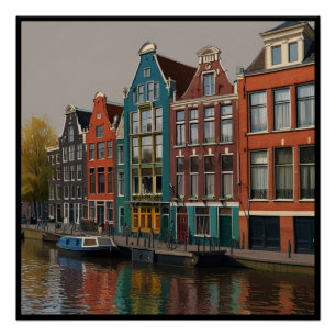 Charmante stad van Amsterdam Perfect Poster