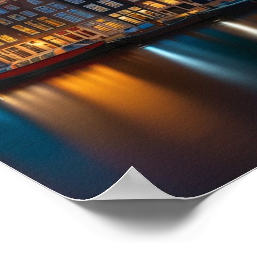 Charmante stad van Amsterdam Poster (Hoek)