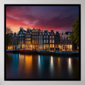 Charmante stad van Amsterdam Poster (Voorkant)