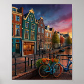 Charmante stad van Amsterdam Poster (Voorkant)