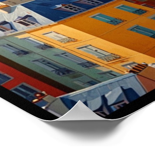 Charmante stad van Parijs Poster (Hoek)