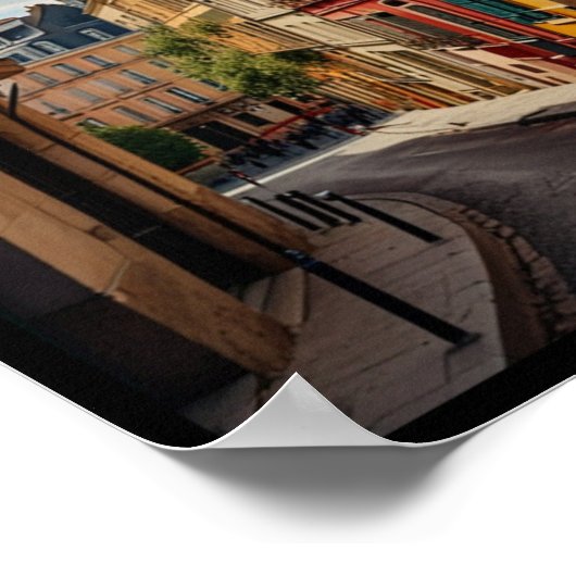 Charmante stad van Parijs Poster (Hoek)