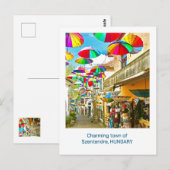 CHARMANTE STAD VAN SZENTENDRE, HONGARIJE BRIEFKAART (Voorkant / Achterkant)