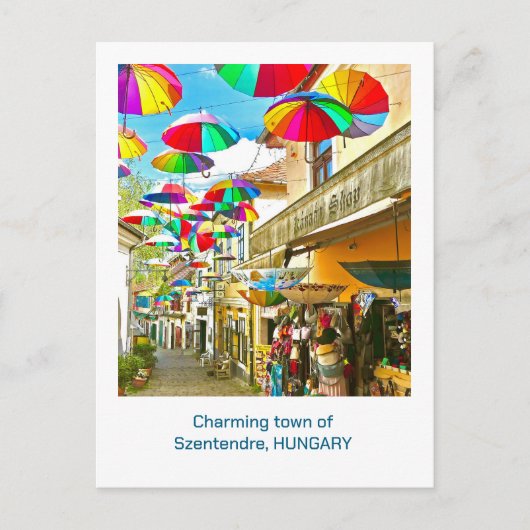 CHARMANTE STAD VAN SZENTENDRE, HONGARIJE BRIEFKAART (Voorkant)