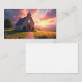 Charmante stenen kerk in Mountain Meadow Visitekaartje (Voorkant / Achterkant)