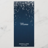 Charmante ster geslagen bruiloft menu (Achterkant)