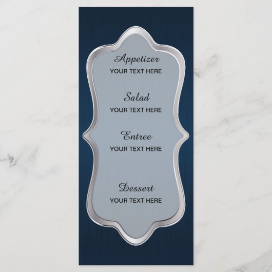 Charmante ster geslagen bruiloft menu (Voorkant)