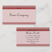 Charmante Stippen en strepen (aardbeien) Visitekaartje (Voorkant / Achterkant)