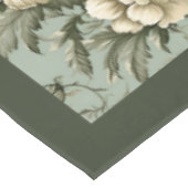 Charmante stoffige groene en gouden bloemen tafelkleed (Gekanteld)