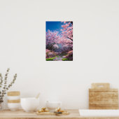 Charmante Stream en Cherry Blossom Poster (Keuken)