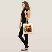 Charmante teddybeer Canvas tas (Voorkant (model))