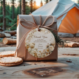 Charmante teddybeer Floral Baby shower Dank u Bedankjes Labels