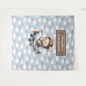 Charmante teddybeer piloot baby shower achtergrond wandkleed (Voorkant (horizontaal))